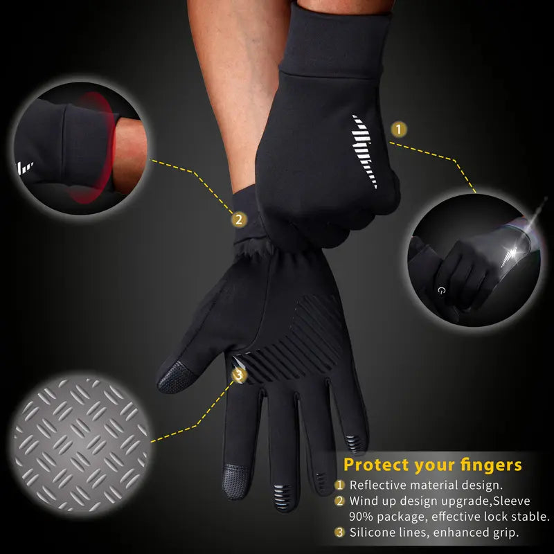Winter Gloves Women Men Ski Gloves Liners Thermal Warm Touch Screen, Perfect for Cycling, Running, Driving, Hiking, Walking, Texting, Freezer Work, Gardening, and Daily Activities