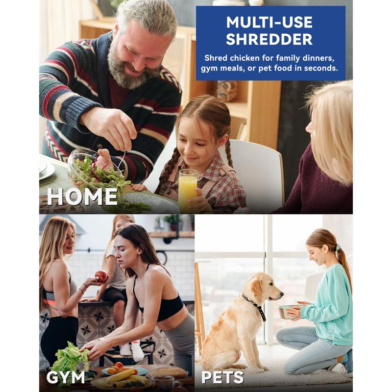 Chicken Shredder Tool Twist, Visible Chicken Breast Grinder Machine for Ground Food, Meat & Vegetables (Elegant Black) Slicer Kitchen-OA