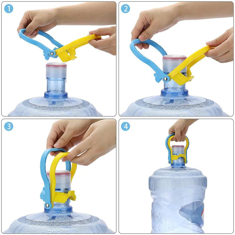 5 Gallon Water Bottle Holder Purified Drinking Water Jug Caps Carrier Lift Labor Energy Saving Ergonomic Grip Handle Carrier Non-Slip Holder Lifter Heavy Duty Clip-OA